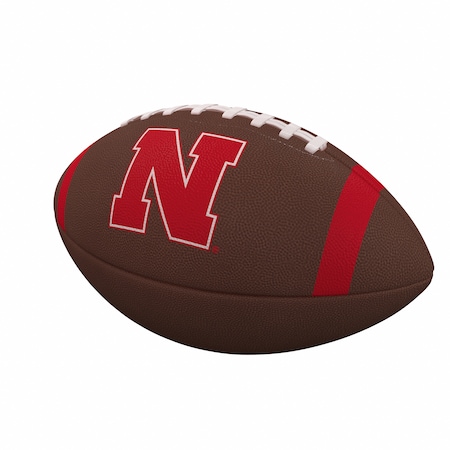 Nebraska Team Stripe Official-Size Composite Football